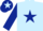 Silk - Light blue, dark blue star and sleeves, dark blue cap, light blue star