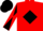 Silk - Red, black diamond, red 'p', black and red diagonal quartered sleeves, black cap