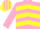 Silk - Pink & yellow chevrons, pink sleeves, striped cap