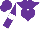 Silk - White, purple yoke and heart, purple sleeves, white hoop, purple cap