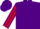 Silk - Purple, red flyng horse emblem, red stripe on sleeves, purple cap