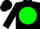 Silk - black, green ball, black cap