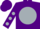 Silk - Purple, silver ball, silver spots on sleeves, purple cap