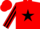 Silk - Red, black '7/m', black star stripe on sleeves, red cap