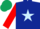 Silk - Dark Blue, Light Blue star, Red sleeves, Dark Green cap