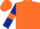 Silk - Orange, dark blue sleeves, orange armlets
