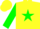 Silk - Yellow, green star, green sleeves