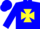 Silk - Blue, yellow maltese cross, blue sleeves and cap, yellow cross and peak