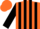 Silk - Orange, black stripes on sleeves, orange cap