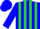 Silk - Fluorescent blue, lime stripes, blue cap