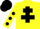 Silk - Yellow, black cross of lorraine, yellow sleeves, black spots, black cap