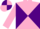 Silk - Pink & purple diabolo, quartered cap