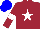 Silk - Maroon, white star and armlets, blue cap