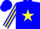 Silk - Blue, yellow star, yellow star stripe on sleeves