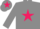 Silk - Grey, rose star, grey sleeves and cap, rose star