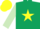 Silk - DARK GREEN, YELLOW star, LIGHT GREEN sleeves, YELLOW cap