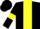 Silk - Black, yellow stripe, black sleeves, yellow armlets, black cap