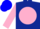 Silk - Dark blue, pink ball, pink blocks on sleeves, blue cap