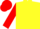 Silk - Yelllow, inverted triangles, yellow bars on red sleeves, red cap