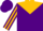 Silk - Purple, gold yoke, gold stripe on sleeves