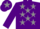 Silk - Purple, grey stars, purple sleeves, grey star on cap