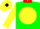 Silk - Green, yellow ball, red collar, yellow sleeves, black diamond, yellow cap, black diamond