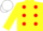 Silk - Yellow, red spots, white cap