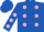 Silk - Royal blue, pink spots