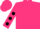 Silk - Hot pink, black 'f', black dots on sleeves