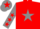 Silk - Red, grey star, grey sleeves, red stars, grey cap, red star
