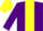 Silk - Purple body, yellow stripe, purple arms, yellow cap
