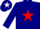 Silk - Navy, red star on white hoop, red star on white band on sleeves