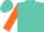 Silk - Turquoise, orange 'zoom' and sleeves