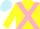 Silk - Yellow, pink cross belts, light blue cap