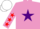 Silk - Mauve, Purple star, Mauve sleeves, Red stars, White cap
