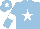 Silk - Light blue, white star, armlets and star on cap