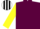 Silk - Maroon, Yellow sleeves, Black with White stripes cap