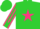 Silk - Lime, 'dd' on hot pink star, hot pink sleeves, lime stripes and cuffs