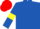 Silk - Royal blue, yellow armlets, red cap