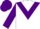 Silk - white, purple chevron, purple sleeves, white star on purple cap