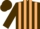 Silk - Dark brown, bronze and beige stripes, dark brown cap
