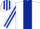 Silk - White, Dark Blue stripe, striped sleeves and cap