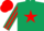 Silk - Dark Green, Red star, striped sleeves, Red cap.