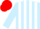 Silk - Light blue and white stripes, red cap