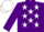 Silk - Purple body, white stars, purple arms, white cap, white purple