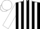 Silk - Black, white stripes, white sleeves, black and white cap