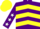 Silk - Purple, yellow chevrons, white stars on sleeves, yellow cap
