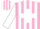 Silk - Pink, white cross, white stripes on sleeves