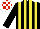 Silk - Black & yellow stripes, white & red check cap