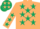 Silk - Beige, Dark Green stars.